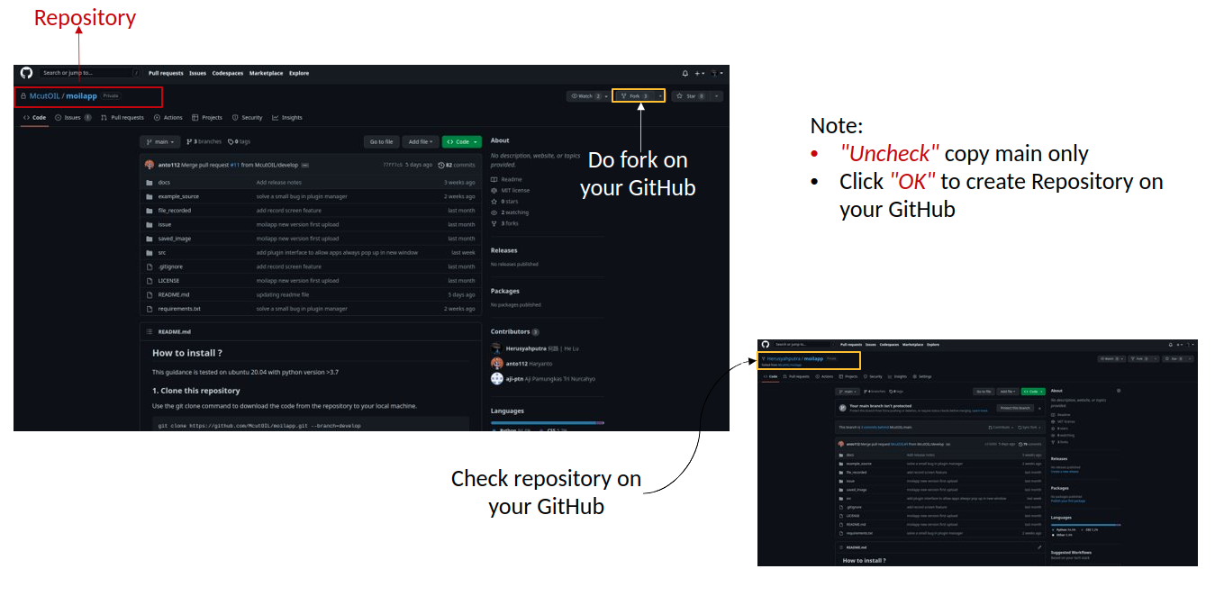 Forking the Repository