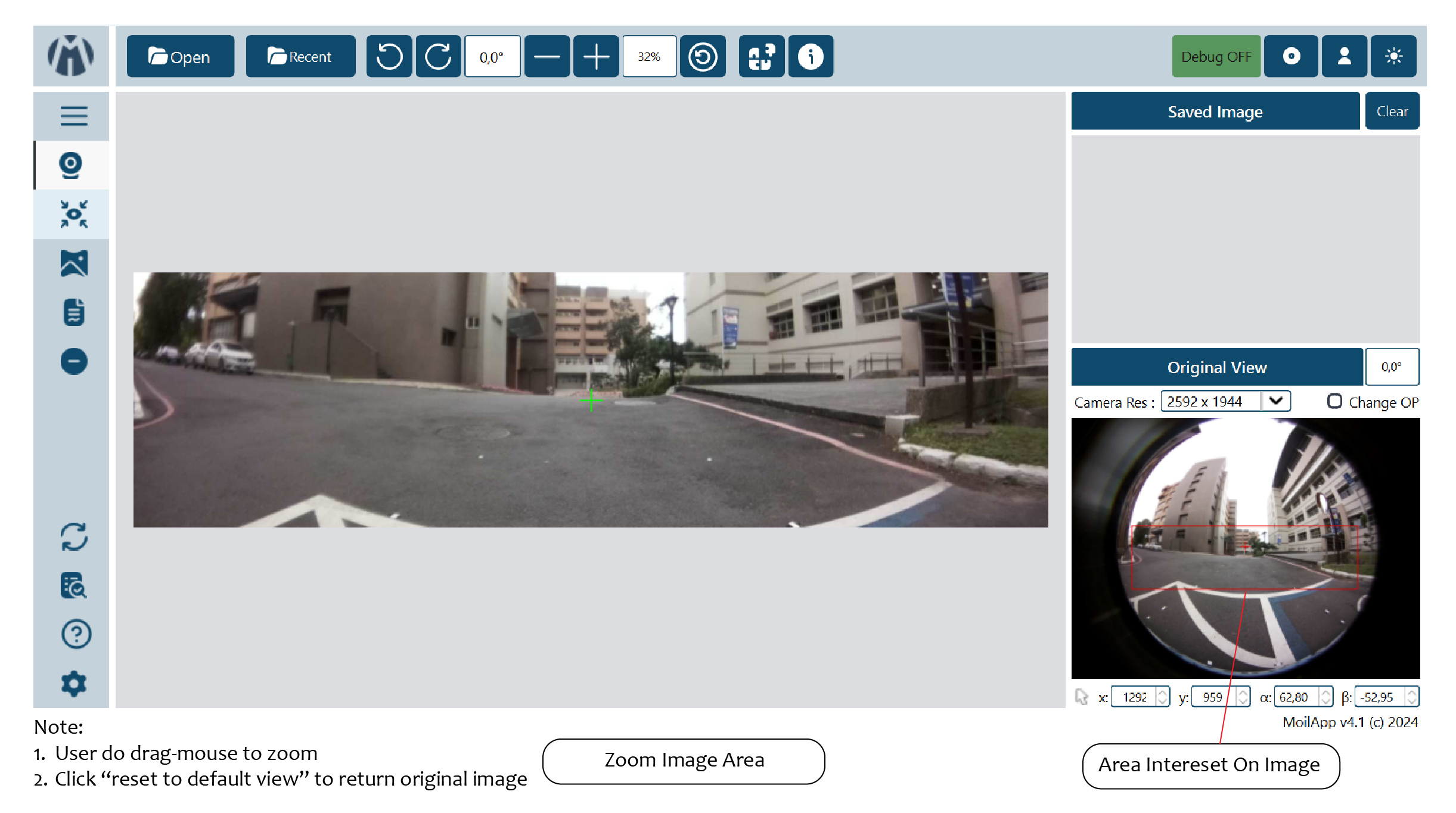 Zoom image area