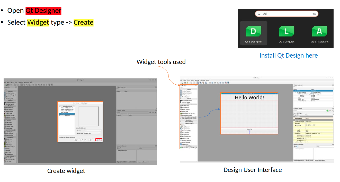Creating a UI