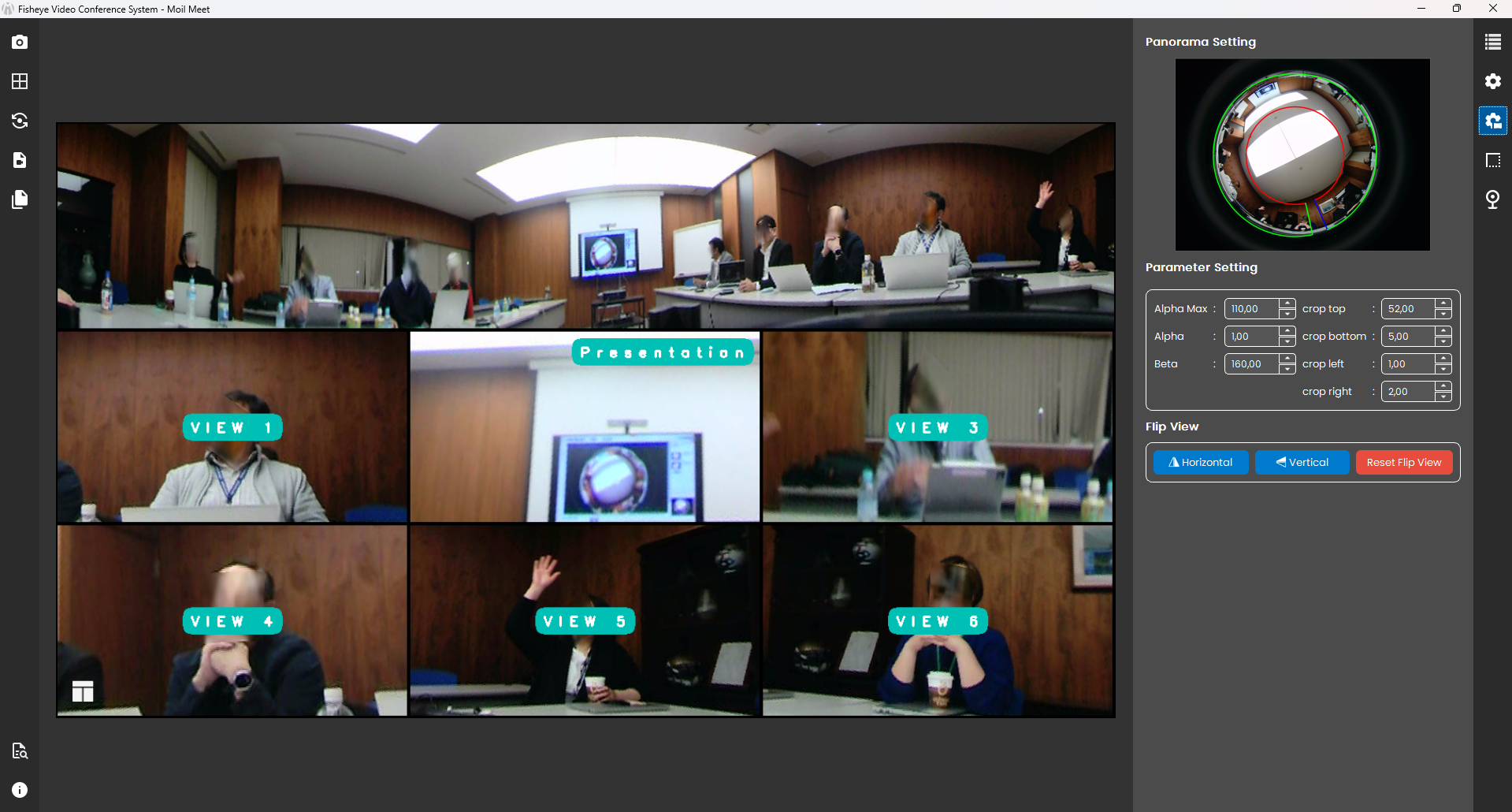 Parameter Setting Panorama